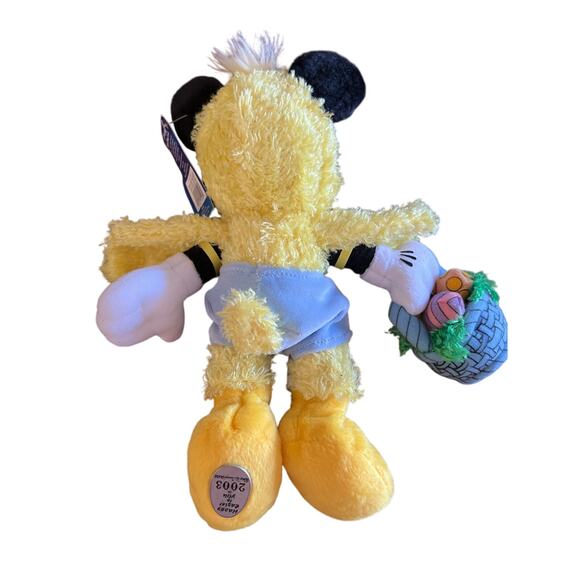 Vintage 2003 Easter Mickey Mouse Beanbag Plush Theme Park Edition NWT - Picture 4 of 8